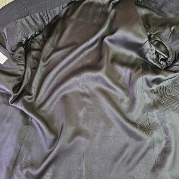 Givenchy Vintage Single Breast Tailored Pinstripe Blazer in Blue and Tan Sz 39S - Picture 13 of 16